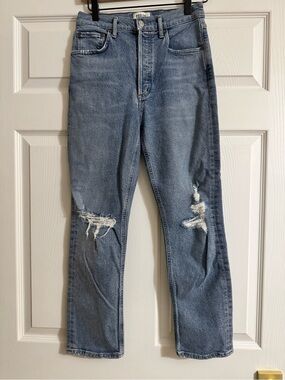 AGOLDE Riley High Rise Straight Crop Distressed Jeans Size 26  Style A056B-12